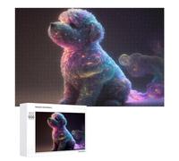 Rompecabezas para Adultos1000 PCS Galactic Poodle Cosmic Canine Wonder Rompecabezas para Adultos Juegos Divertidos Regalo De Cumpleaños Regalos De Cumpleaños 1000 PCS