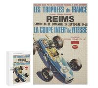 Rompecabezas para Adultos1000 PCS Grand Prix Reims 1968 Coupe Inter Trophee Craven A Rompecabezas Juego De Ingenio Patrón De Ensamblaje Regalos Y Cumpleaños Únicos 1000 PCS
