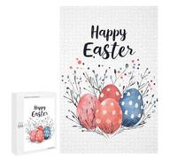 Rompecabezas para Adultos1000 PCS Happy Easter Eggs Holiday Rompecabezas para Adultos Juegos Divertidos Decoración De Pared Oferta como Regalos para Toda La Familia 1000 PCS