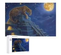 Rompecabezas para Adultos1000 PCS Jaguar Moonlit Pyramid Night Rompecabezas para Adultos Juegos Relajantes Que Mejoran La Memoria Toda La Familia 1000 PCS
