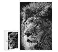 Rompecabezas para Adultos1000 PCS Lion Face Black and White Rompecabezas para Adultos Juego Familiar Regalos para Mujeres Regalos De Juegos Desafiantes 1000 PCS
