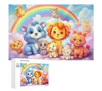 Rompecabezas para Adultos1000 PCS Lion Family Adventure in Rainbow Land Rompecabezas para Adultos Juegos Divertidos Regalo De Cumpleaños Regalos De Cumpleaños 1000 PCS