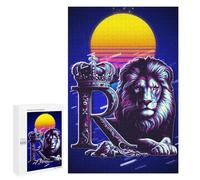 Rompecabezas para Adultos1000 PCS Lion Retro Art Rompecabezas para Adultos Juguete Decoración De Pared Desafío Difícil Cumpleaños Y Navidad 1000 PCS