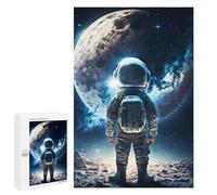 Rompecabezas para Adultos1000 PCS Little Boy with Astronaut Rompecabezas para Adultos Juguete Decoración De Pared Desafío Difícil Cumpleaños Y Navidad 1000 PCS