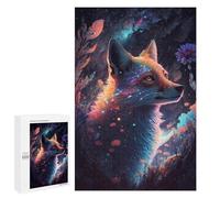 Rompecabezas para Adultos1000 PCS Magical Fox in Starry Night -1 Rompecabezas para Adultos Juego De Ingenio Ensamblaje De Patrones Cumpleaños