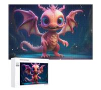 Rompecabezas para Adultos1000 PCS Magical Pink Dragon Adventure Rompecabezas para Adultos Juegos Familiares Análisis Y Lógica Reducción del Estrés Regalos 1000 PCS