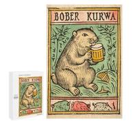Rompecabezas para Adultos1000 PCS Medieval Bober Kurwa Beaver Rompecabezas para Adultos Juegos Divertidos Decoración De Pared Oferta como Regalos para Toda La Familia 1000 PCS