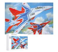 Rompecabezas para Adultos1000 PCS Mikoyan MiG29 Jet War Rompecabezas para Adultos Juegos Familiares Desafío Difícil Actividades Divertidas En Casa 1000 PCS