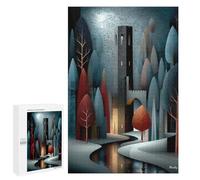 Rompecabezas para Adultos1000 PCS Moonlit Fortress by The Serene Stream Rompecabezas para Adultos Juegos Divertidos Decoración De Pared Oferta como Regalos para Toda La Familia 1000 PCS