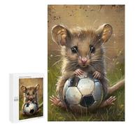 Rompecabezas para Adultos1000 PCS Mouse Soccer Ball Football Rompecabezas para Adultos Juguete Decoración De Pared Regalos para Mujeres Ayuda A Ejercitar El Cerebro 1000 PCS