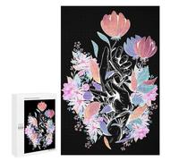 Rompecabezas para Adultos1000 PCS Mystic Flowers Neon Rompecabezas para Adultos Juego Familiar Vacaciones En Casa Matar El Tiempo para Cumpleaños, Navidad 1000 PCS