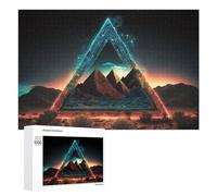 Rompecabezas para Adultos1000 PCS Neon Desert Pyramids -1 Rompecabezas para Adultos Juegos Familiares Análisis Y Lógica Reducción del Estrés Regalos 1000 PCS