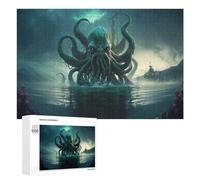 Rompecabezas para Adultos1000 PCS Octopus Monster Rising from The Sea Rompecabezas para Adultos Juegos Familiares Análisis Y Lógica Reducción del Estrés Regalos 1000 PCS
