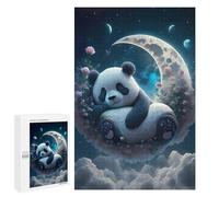 Rompecabezas para Adultos1000 PCS Panda Dreams in Moonlight -1 Rompecabezas para Adolescentes Juego De Ingenio Arte De Pared Cumpleaños 1000 PCS