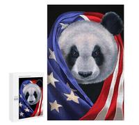 Rompecabezas para Adultos1000 PCS Panda USA Patriot Rompecabezas para Adultos Juguete Decoración De Pared Regalos para Mujeres Ayuda A Ejercitar El Cerebro 1000 PCS