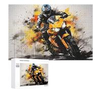 Rompecabezas para Adultos1000 PCS Racing Spirit Motorcycle Artwork -1 Rompecabezas para Adultos Juegos Divertidos Regalo De Cumpleaños Regalos De Cumpleaños 1000 PCS