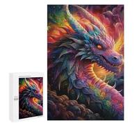 Rompecabezas para Adultos1000 PCS Rainbow Dragon in Flames Rompecabezas para Adultos Juegos Divertidos Regalo De Cumpleaños Regalos De Cumpleaños 1000 PCS