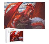 Rompecabezas para Adultos1000 PCS Red Dragon Guardian of Eggs Rompecabezas De Juguete para Decoración De Pared Difícil Oferta Difícil como Regalo para Toda La Familia 1000 PCS