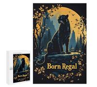 Rompecabezas para Adultos1000 PCS Regal Panther in Moonlight Rompecabezas para Adultos Juegos Familiares Mejora La Memoria Cumpleaños Y Navidad 1000 PCS