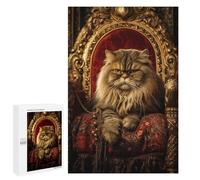 Rompecabezas para Adultos1000 PCS Royal Persian Cat Throne-11 Rompecabezas para Adolescentes para Diversión Familiar Difícil Y Desafiante Gran Regalo para Jugar 1000 PCS