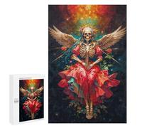 Rompecabezas para Adultos1000 PCS Santisima Muerte in Red Dress Rompecabezas para Adultos Juegos Familiares Mejora La Memoria Cumpleaños Y Navidad 1000 PCS