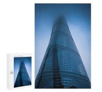 Rompecabezas para Adultos1000 PCS Shanghai Tower Rompecabezas para Adultos Juguete Decoración De Pared Desafío Difícil Cumpleaños Y Navidad 1000 PCS