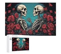 Rompecabezas para Adultos1000 PCS Skulls in Roses A Gothic Romance Rompecabezas De Juguete para Decoración De Pared Difícil Oferta Difícil como Regalo para Toda La Familia 1000 PCS