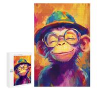 Rompecabezas para Adultos1000 PCS Smile Monkey Rompecabezas para Adultos Juguete Decoración De Pared Desafío Difícil Cumpleaños Y Navidad 1000 PCS