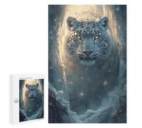 Rompecabezas para Adultos1000 PCS Snow Leopard Portrait in Winter Cave Rompecabezas para Adultos Juegos Familiares Mejora La Memoria Cumpleaños Y Navidad 1000 PCS