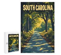 Rompecabezas para Adultos1000 PCS South Carolina Road Through Trees Rompecabezas para Adultos Juegos Familiares Regalos para Mujeres Regalos De Cumpleaños Únicos 1000 PCS