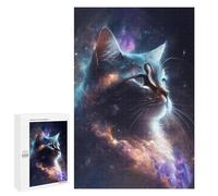 Rompecabezas para Adultos1000 PCS Space Cat Galaxy Rompecabezas para Adultos Juguete Decoración De Pared Desafío Difícil Cumpleaños Y Navidad 1000 PCS