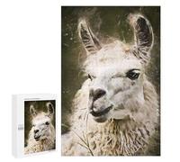 Rompecabezas para Adultos1000 PCS Splatter White Llama Rompecabezas Juego De Ingenio Patrón De Ensamblaje Regalos Y Cumpleaños Únicos 1000 PCS