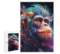 Rompecabezas para Adultos1000 PCS Steampunk Monkey Portrait Rompecabezas De Juguete para Decoración De Pared Difícil Oferta Difícil como Regalo para Toda La Familia 1000 PCS