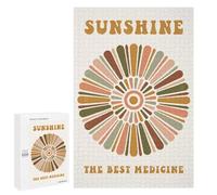 Rompecabezas para Adultos1000 PCS Sunshine The Best Medicine Art Print Rompecabezas para Adultos Juego De Ingenio Análisis Y Lógica Regalos para Reducir El Estrés 1000 PCS