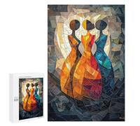 Rompecabezas para Adultos1000 PCS The Three Graces Stained Glass Mosaic Artwork Rompecabezas para Adultos Juegos Familiares Mejora La Memoria Cumpleaños Y Navidad 1000 PCS