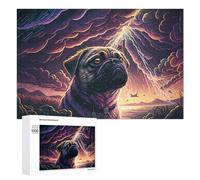 Rompecabezas para Adultos1000 PCS Thunderstorm Pug Adventure -5 Rompecabezas Juego De Ingenio Patrón De Ensamblaje Regalos Y Cumpleaños Únicos 1000 PCS