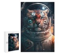 Rompecabezas para Adultos1000 PCS Tiger in Space Rompecabezas para Adultos Juguete Decoración De Pared Desafío Difícil Cumpleaños Y Navidad 1000 PCS