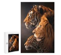 Rompecabezas para Adultos1000 PCS Tiger, Lion, Leopard Rompecabezas para Adultos Juegos Familiares Mejora La Memoria Cumpleaños Y Navidad 1000 PCS