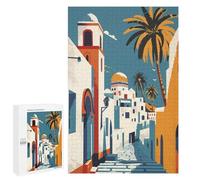Rompecabezas para Adultos1000 PCS Tunis Cityscape Rompecabezas para Adultos Juegos Divertidos Decoración De Pared Oferta como Regalos para Toda La Familia 1000 PCS