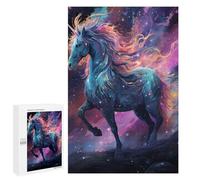 Rompecabezas para Adultos1000 PCS Unicorn at Starry Sky Rompecabezas para Adultos Juguete Decoración De Pared Desafío Difícil Cumpleaños Y Navidad 1000 PCS