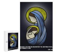Rompecabezas para Adultos1000 PCS Virgin Mary Quote Rompecabezas Juego De Ingenio Patrón De Ensamblaje Regalos Y Cumpleaños Únicos 1000 PCS