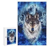 Rompecabezas para Adultos1000 PCS Wolf Pack Moonlit Majesty Rompecabezas para Adultos Juegos Divertidos Regalo De Cumpleaños Regalos De Cumpleaños 1000 PCS