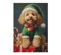Rompecabezas para Adultos1000pcs(38x26cm) Christmas Poodle with Gifts Rompecabezas para Adolescentes Juegos Relajantes Regalos para Mujeres Regalos De Cumpleaños Únicos 1000pcs(38x26cm)