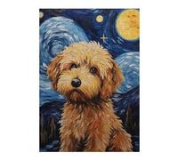 Rompecabezas para Adultos1000pcs(38x26cm) Cockapoo Starry Night Dog Rompecabezas para Adultos Juegos Divertidos Pero Divertidos Y Humorísticos Actividades Divertidas En Casa 1000pcs(38x26cm)