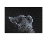 Rompecabezas para Adultos1000pcs(38x26cm) Gray Cat Portrait Rompecabezas para Adultos Juegos Divertidos Pero Divertidos Y Humorísticos Actividades Divertidas En Casa 1000pcs(38x26cm)
