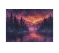 Rompecabezas para Adultos1000pcs(38x26cm) Mystic Misty Lake Rompecabezas Juegos Relajantes Decoración Perfecta Cumpleaños Y Navidad 1000pcs(38x26cm)