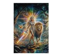 Rompecabezas para Adultos1000pcs(38x26cm) Rainbow Light Warrior Rompecabezas para Adultos Juguetes Antiestrés Carrera De Velocidad De Manos Ayuda A Ejercitar El Cerebro 1000pcs(38x26cm)