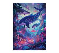 Rompecabezas para Adultos1000pcs(38x26cm) Whale Family in Coral Reef Rompecabezas para Adultos Juegos Relajantes Pero Divertidos Y Humorísticos Desafiantes De Completar 1000pcs(38x26cm)