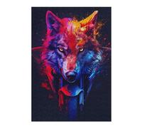 Rompecabezas para Adultos1000pcs(38x26cm) Wolf Motorcycle Art Print Rompecabezas para Adultos Juegos Relajantes Pero Divertidos Y Humorísticos Desafiantes De Completar 1000pcs(38x26cm)