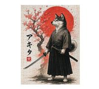 Rompecabezas para Adultos1000pcs(52x38cm) American Akita Samurai Rompecabezas para Adultos Juegos Relajantes Vacaciones En Casa Matar El Tiempo para Cumpleaños, Navidad 1000pcs(52x38cm)